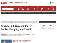 Tablet Screenshot of crossbordershopping.ca